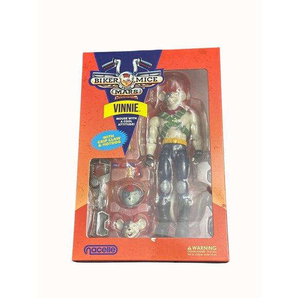 Biker Mice From Mars Vinnie Action Figure By Nacelle With Helmet & Accessories - Picture 1 of 4